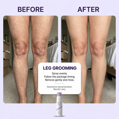 FAYA men's body hair removal mousse — legs demo